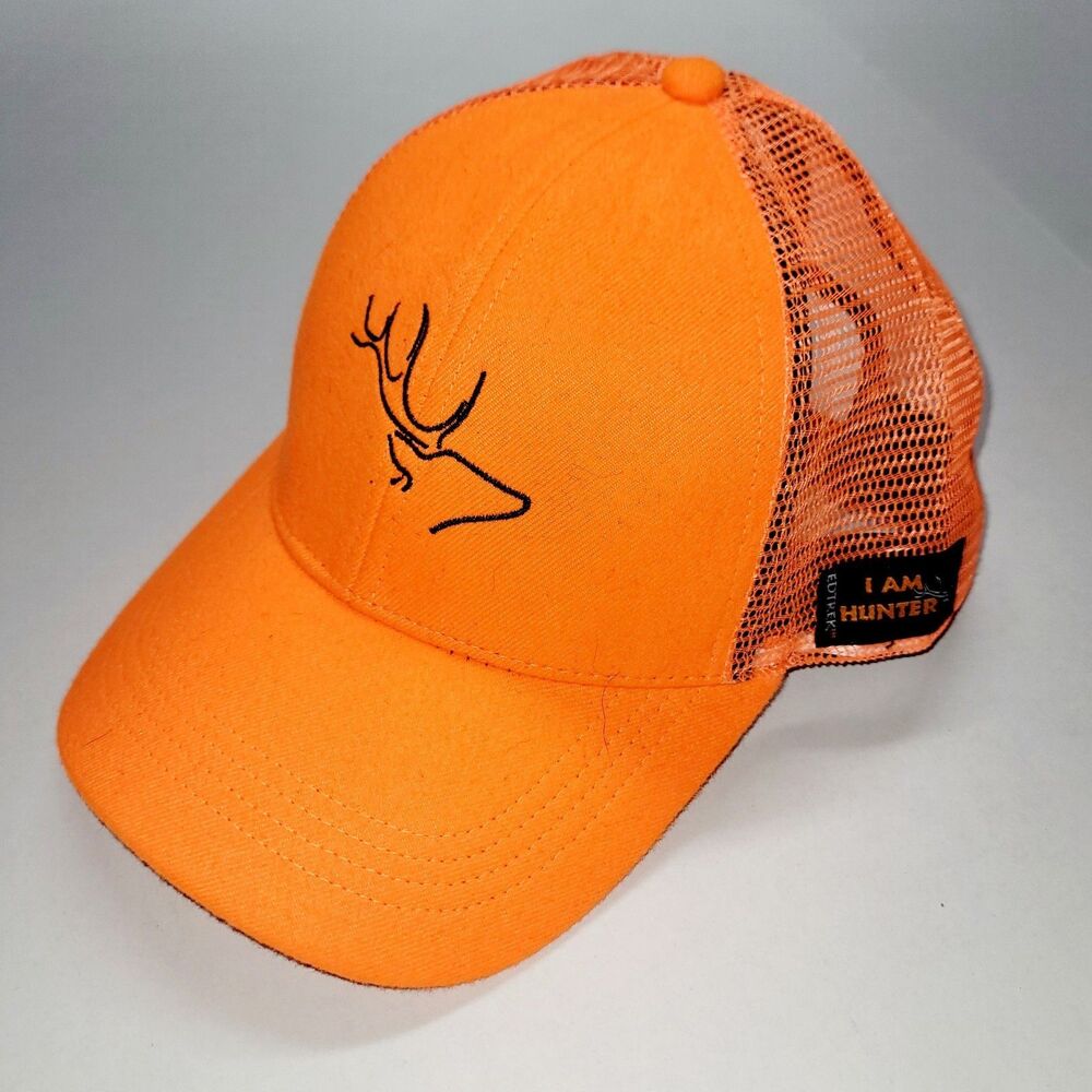 Edtrek High Performance Trucker Hat Cap Mesh Hunting High Visibility Orange